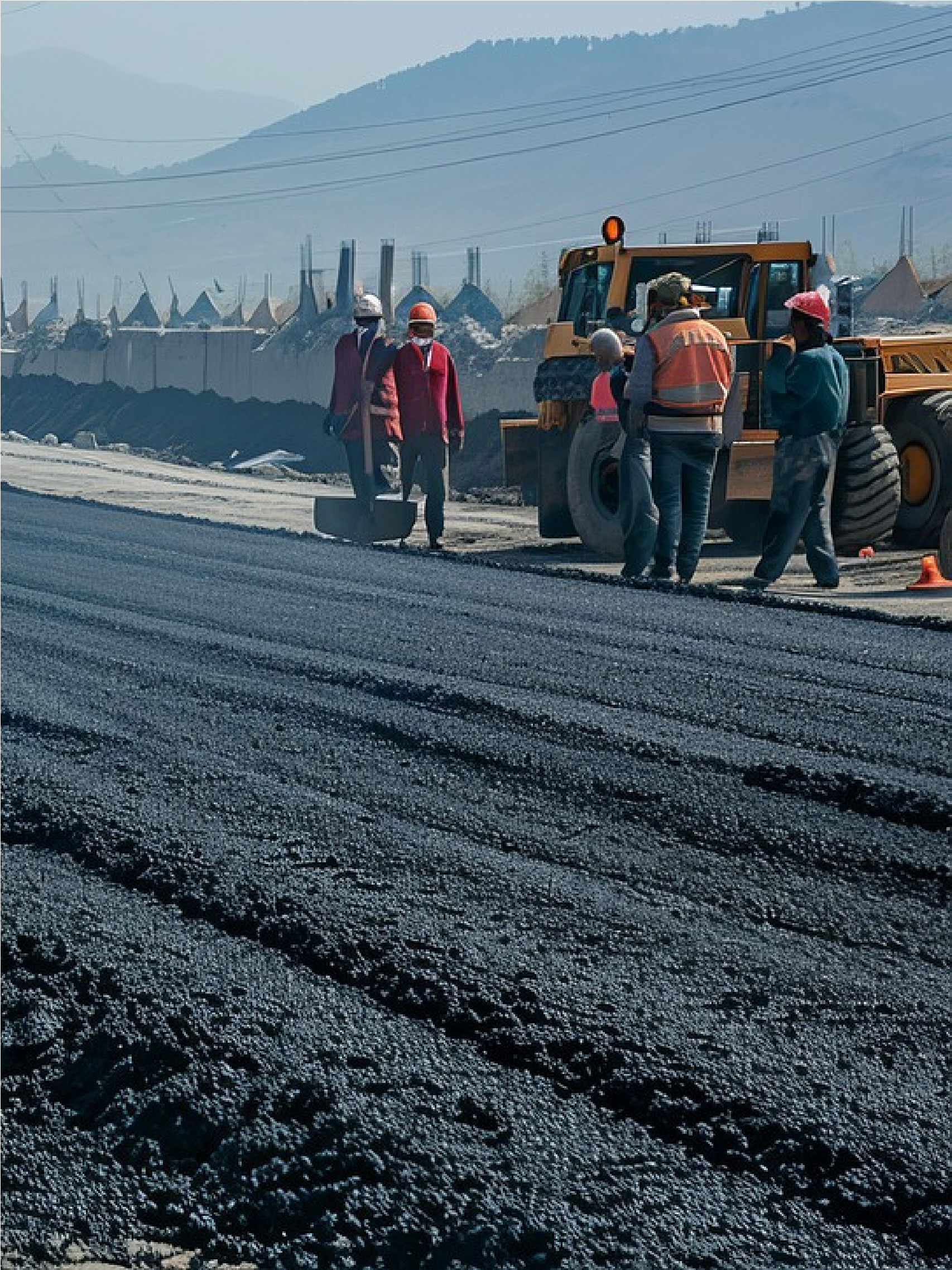 Road infrastructure construction in progress